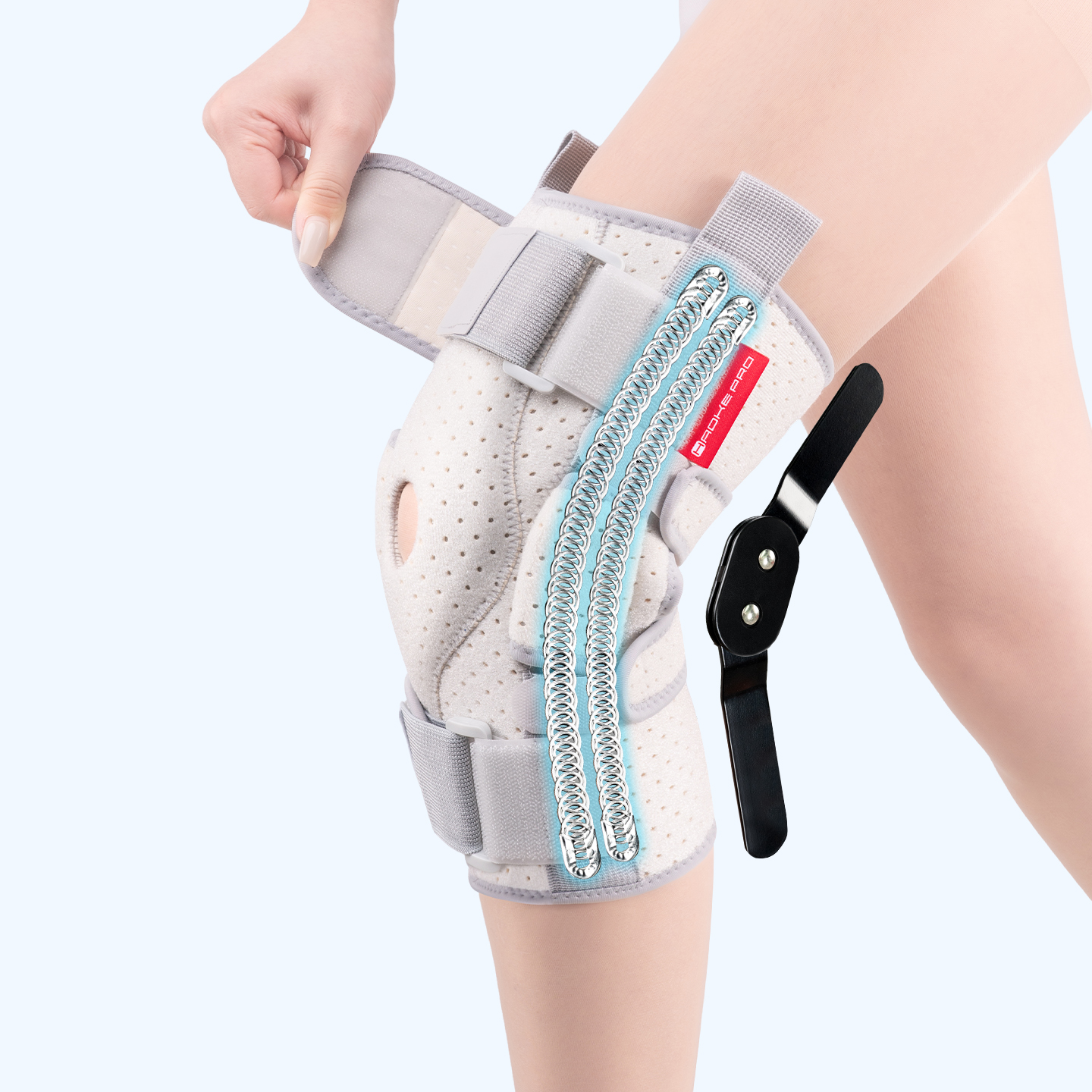 Compression Sleeve Calf - Adjustable knee sleeve with lateral stabilizer