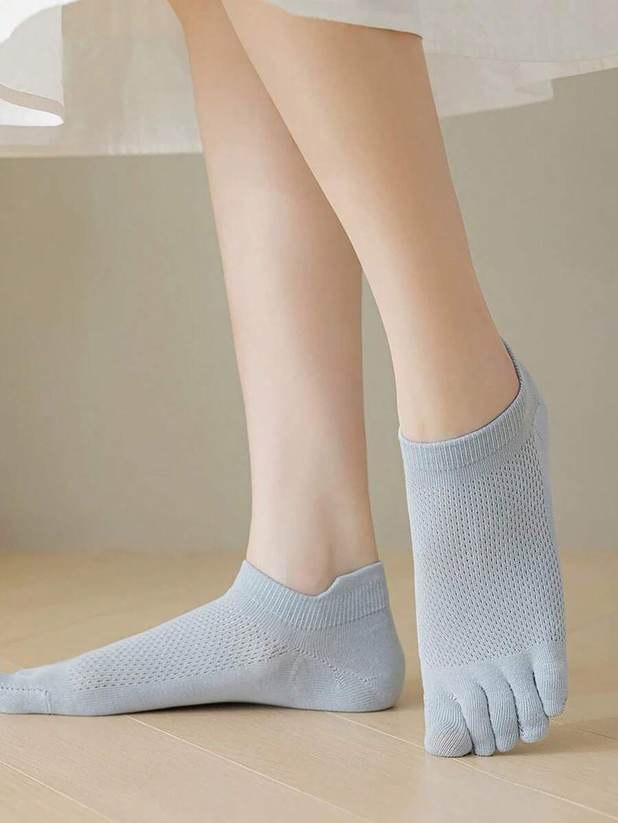 3 Pairs White Mesh Toe Socks F - Ankle Sock Low Cut avaliação e preço