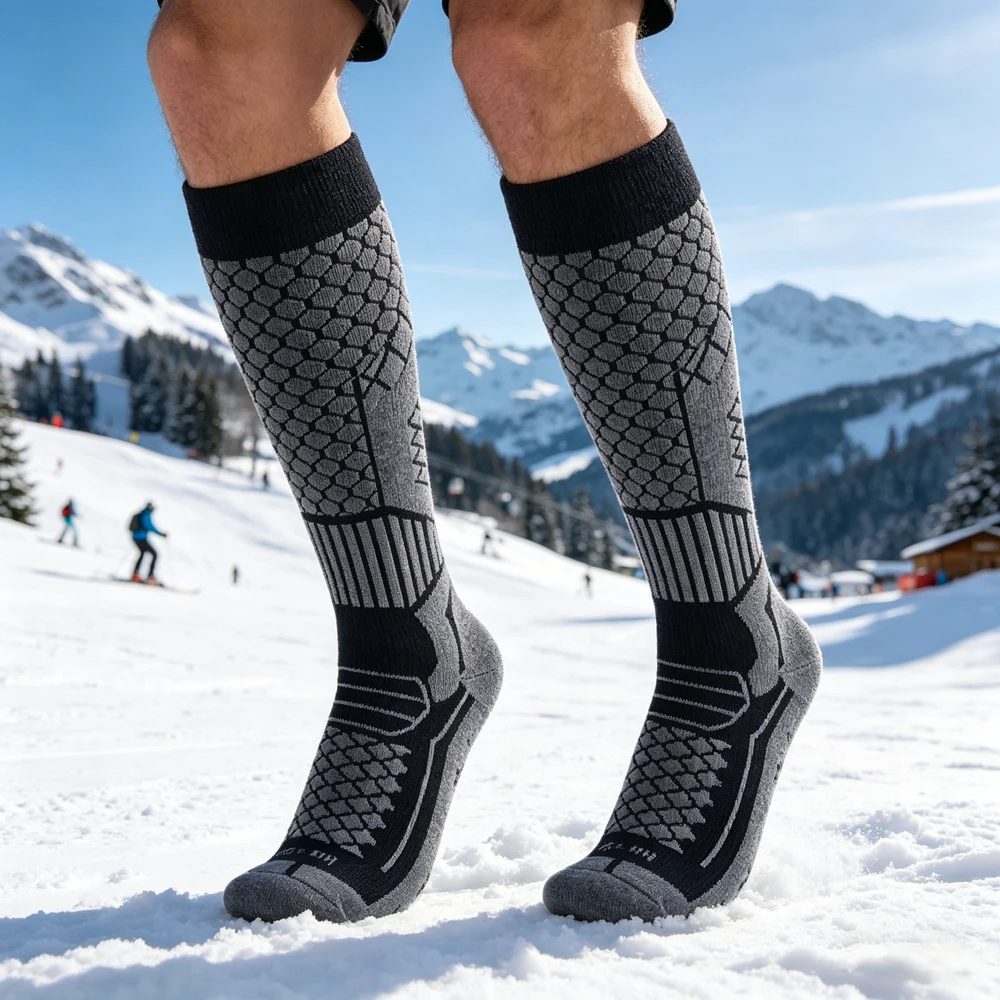 1Pair Moisture-Wicking Thicken - Thermal Sock Winter avaliação e preço
