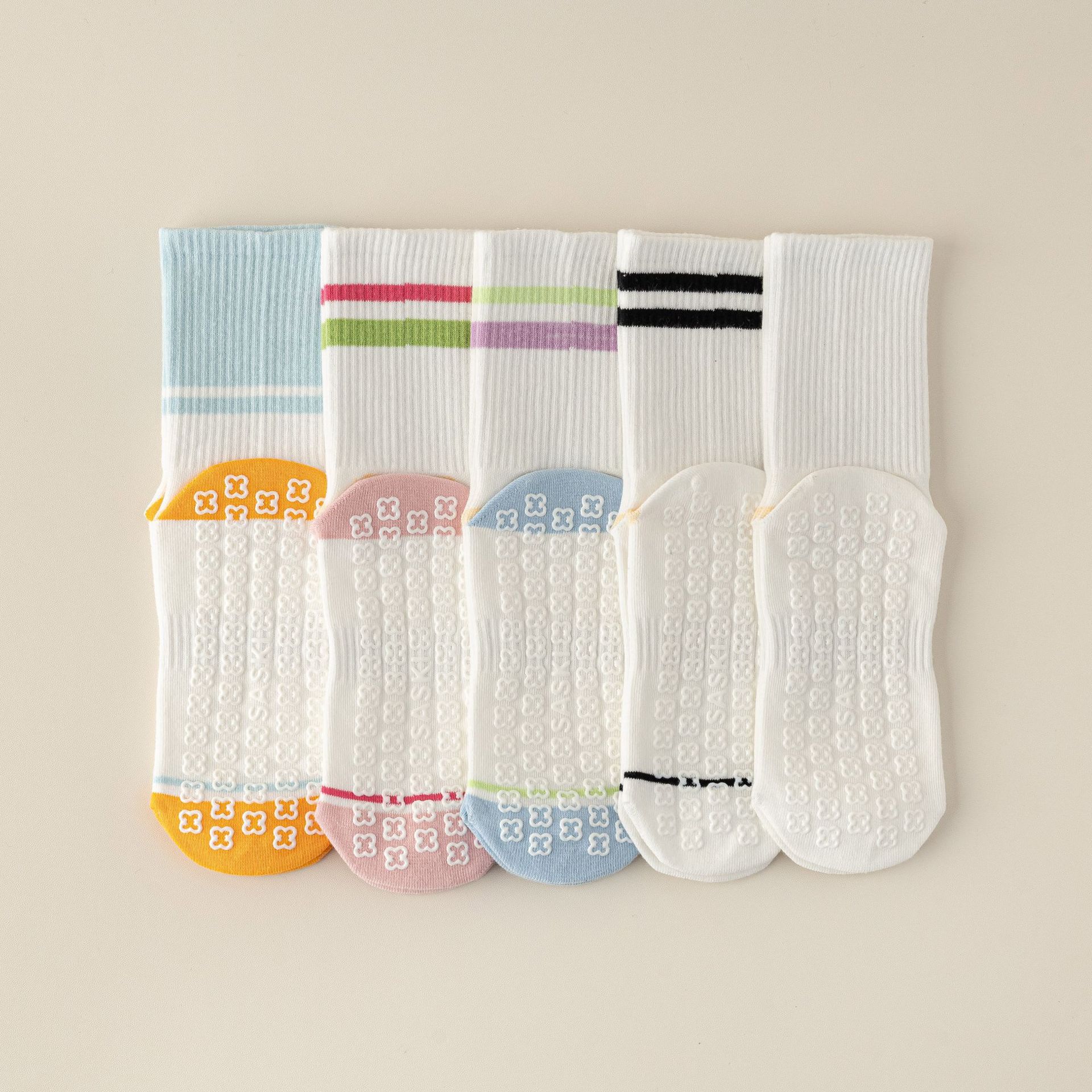 2pairs Non-Slip Grip Sock Slip - Grip Sock Yoga avaliação e preço