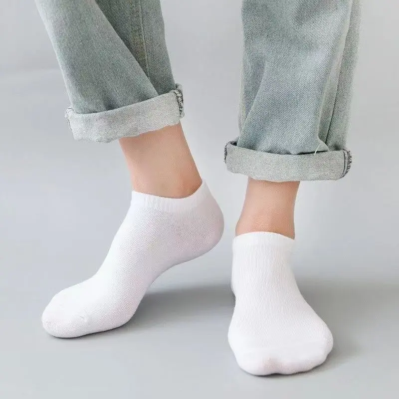 5 Pairs Unisex Casual Plain Co - Ankle Sock Low Cut avaliação e preço