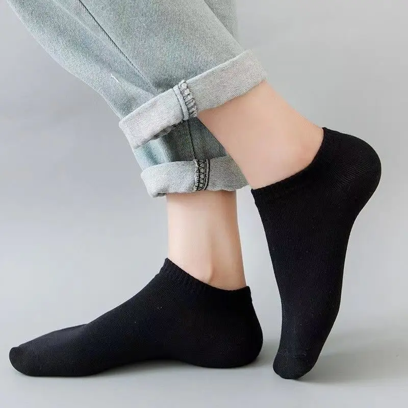 5 Pairs Unisex Casual Plain Co - Ankle Sock Low Cut avaliação e preço