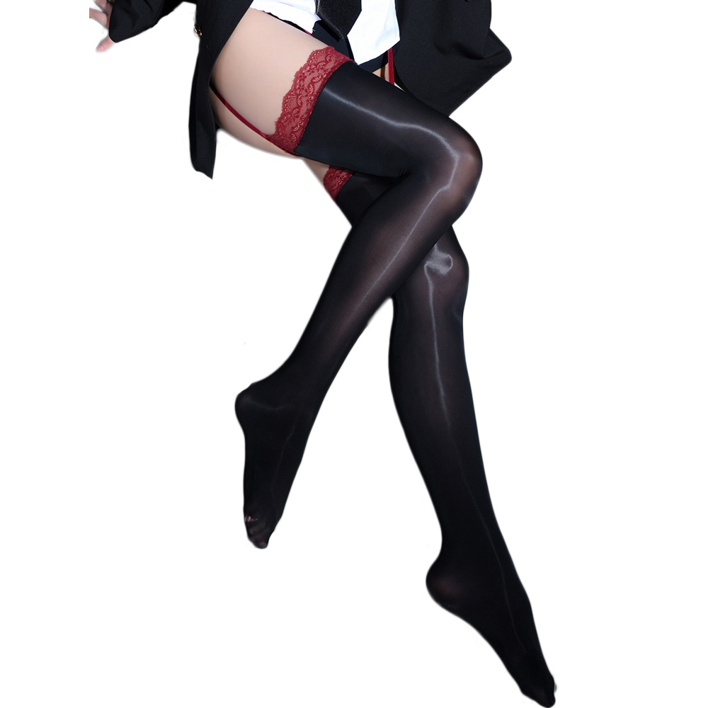 Patchwork Oil Glossy Shiny Pan - Tights Pantyhose Sheer avaliação e preço