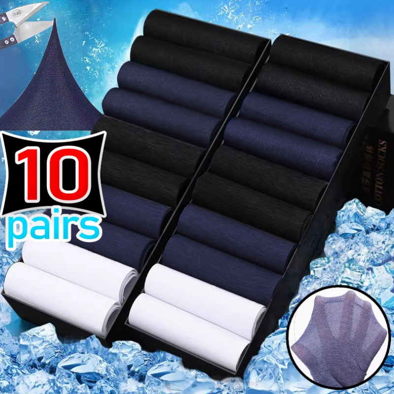 Men Ice Silk Thin Socks Boys S - Silk Sock Bamboo avaliação e preço