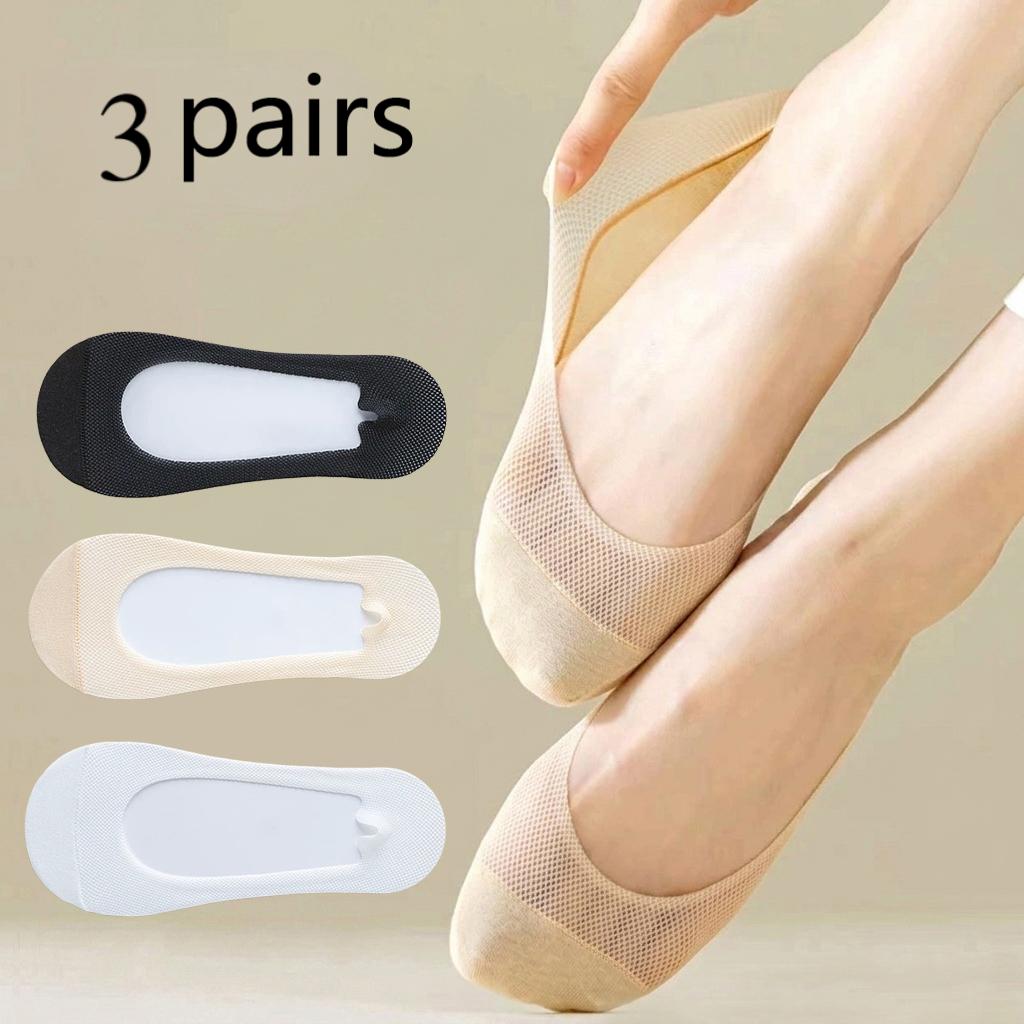 3Pairs,Women Invisible No Show - Invisibility Sock Loafer avaliação e preço