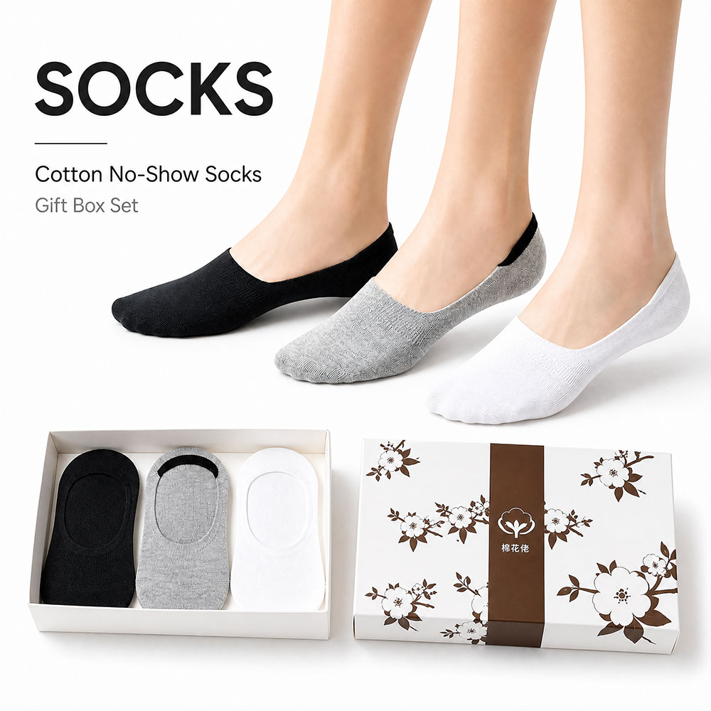 6 Pairs Unisex Cotton No Show  - Invisibility Sock Loafer avaliação e preço