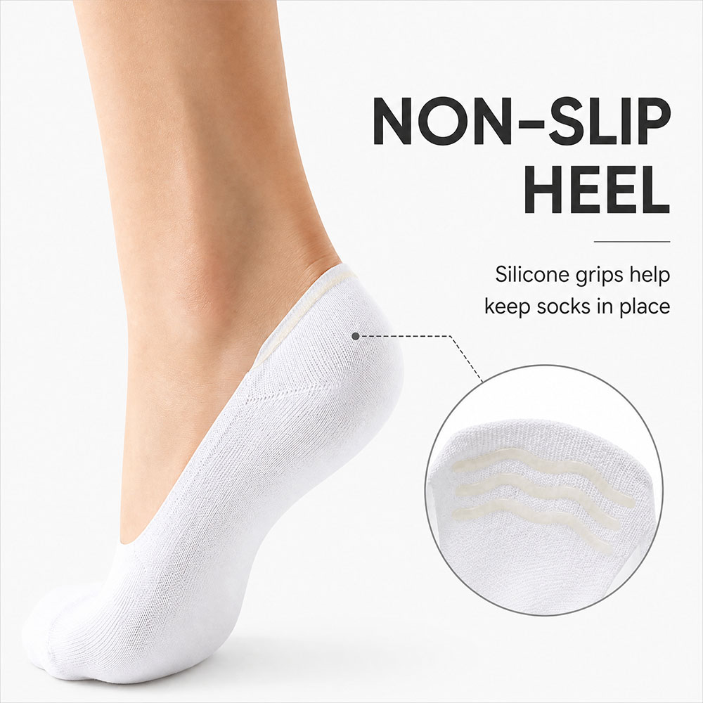 6 Pairs Unisex Cotton No Show  - Invisibility Sock Loafer avaliação e preço