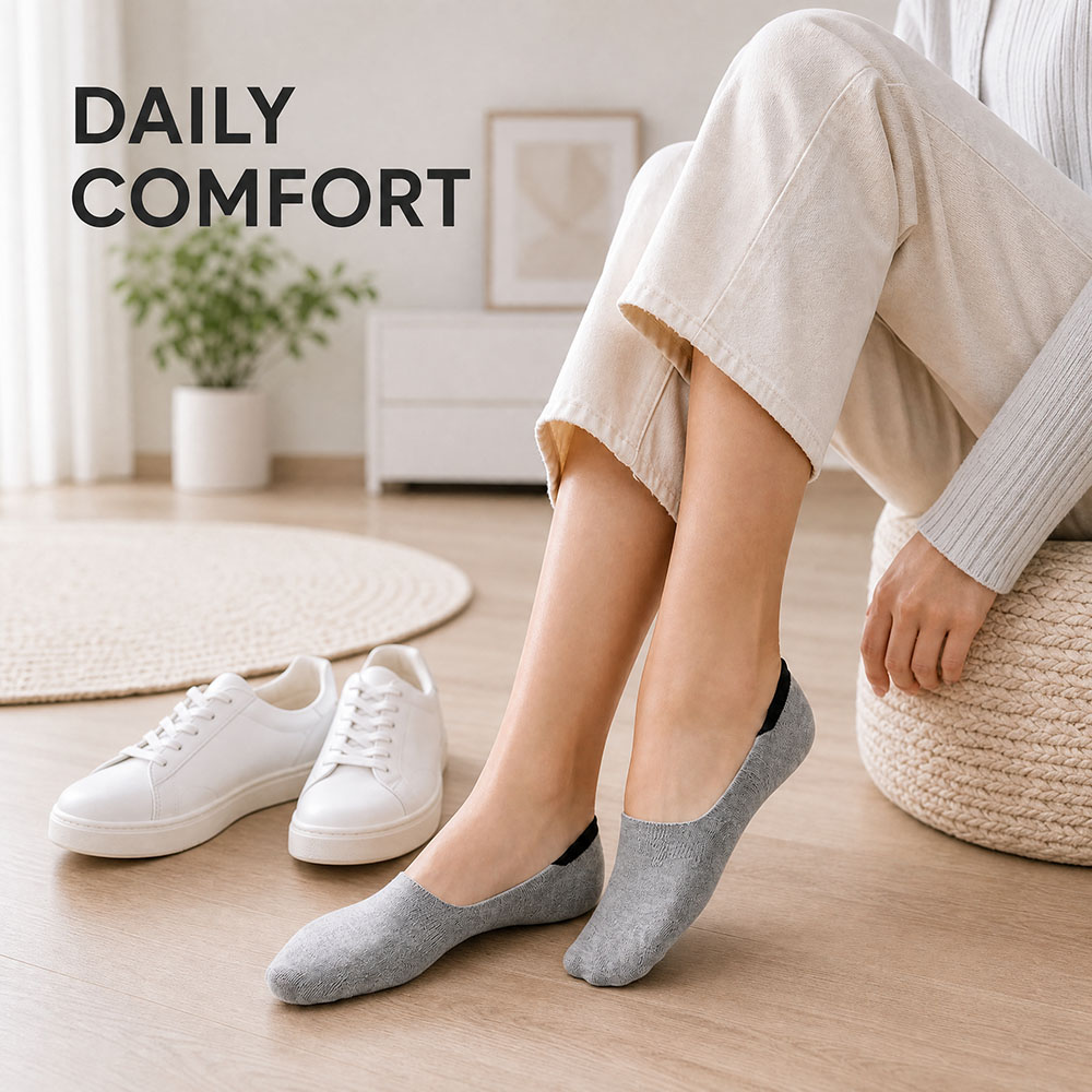 6 Pairs Unisex Cotton No Show  - Invisibility Sock Loafer avaliação e preço