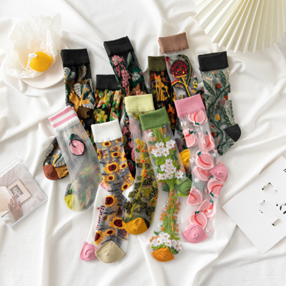 Woman Lace flower short sock t - Invisibility Sock Loafer avaliação e preço