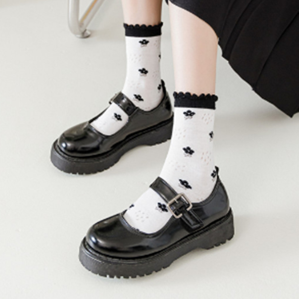 Woman Lace flower short sock t - Invisibility Sock Loafer avaliação e preço