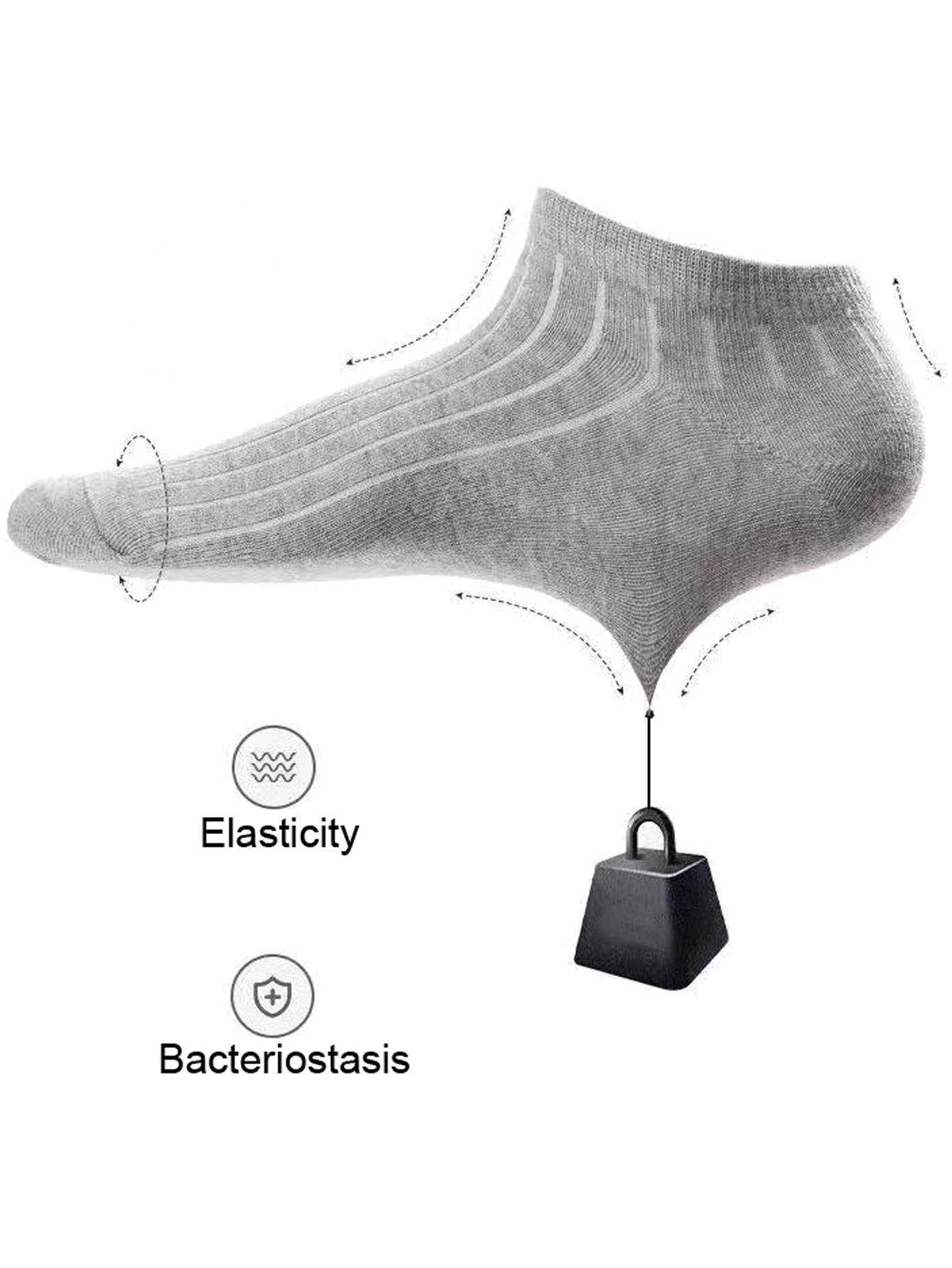 5/10 Pairs Men's Ankle Socks A - Ankle Sock Low Cut avaliação e preço