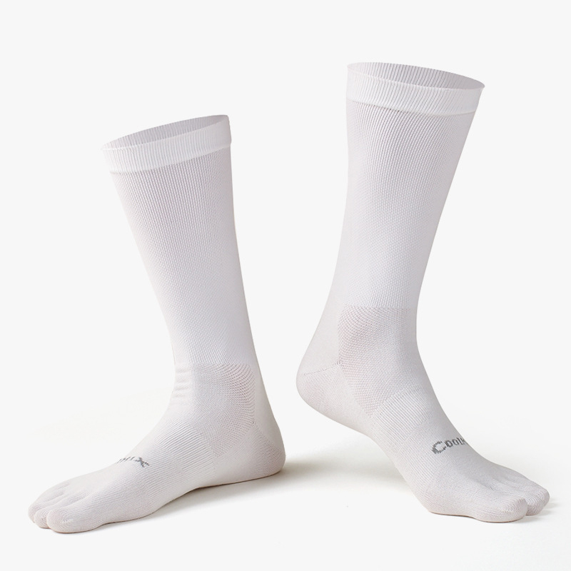 1/5 Pairs Men's High Crew Five - Toe Sock Split avaliação e preço