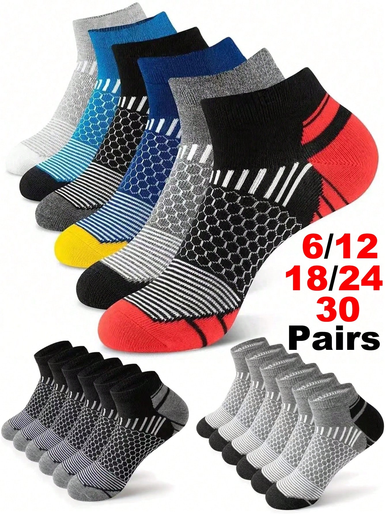 12Pairs Men's Ankle Athletic S - Ankle Sock Low Cut avaliação e preço