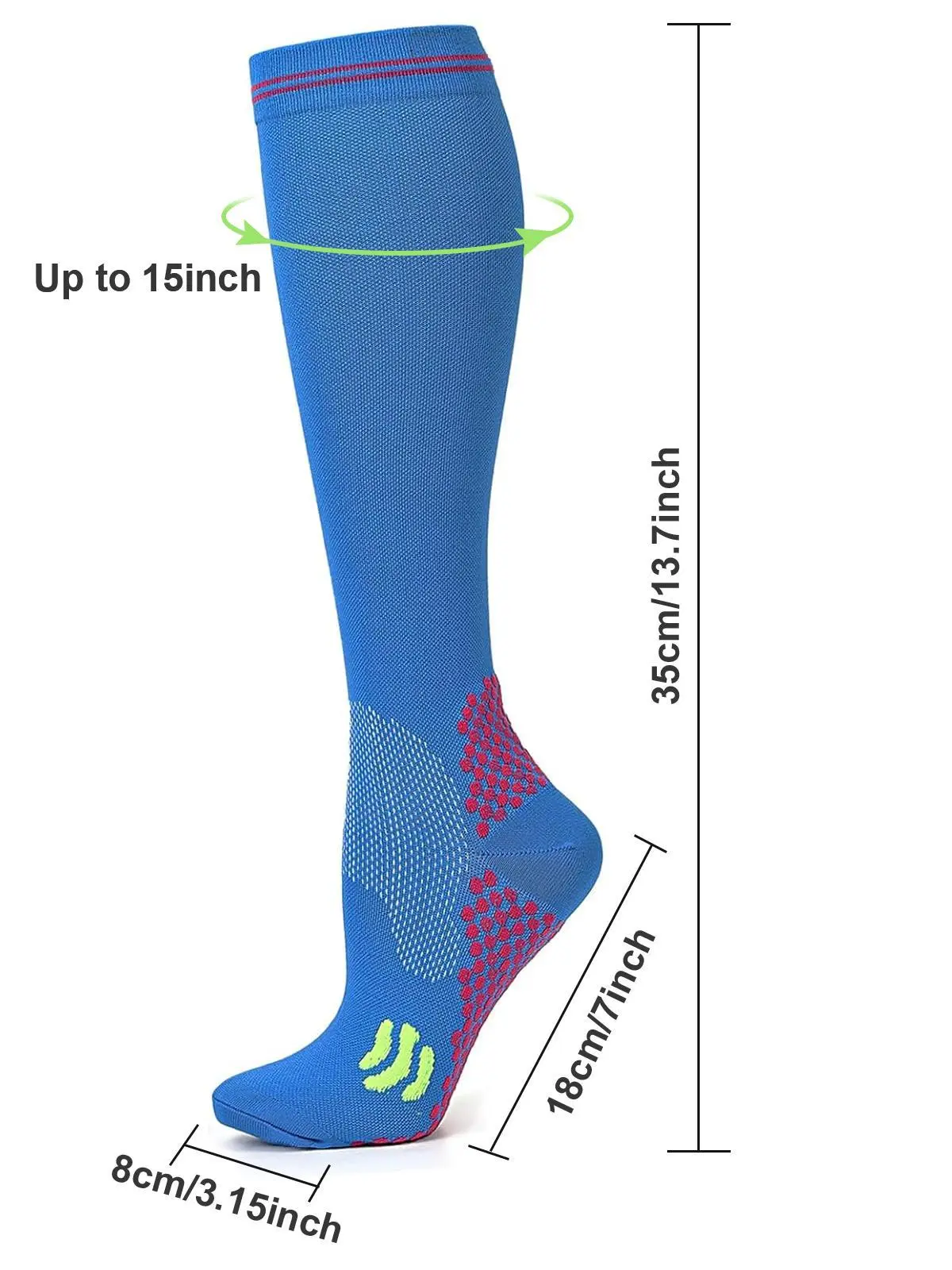 3 Pairs Compression Socks Unis - Knee High Sock Women avaliação e preço