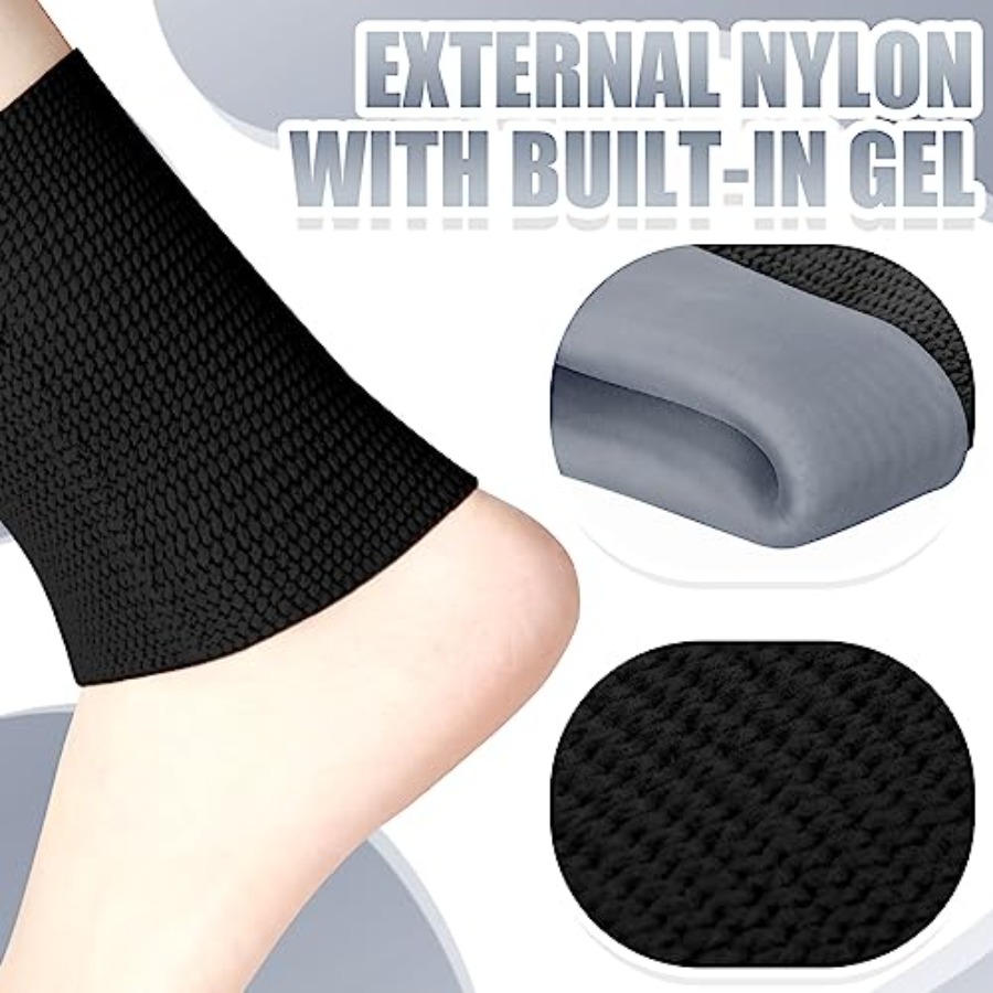 2 Pcs Ankle Gel Sleeves Padded - Ankle Brace Sock avaliação e preço