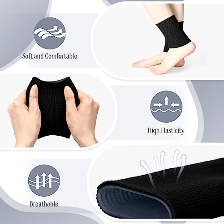2 Pcs Ankle Gel Sleeves Padded - Ankle Brace Sock avaliação e preço