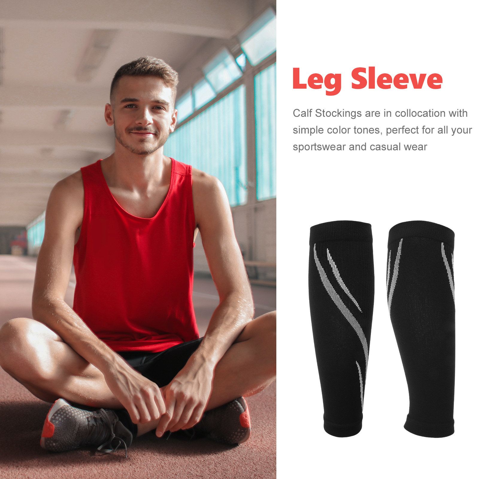 1Pair Calf Compression Socks B - Compression Sleeve Calf avaliação e preço
