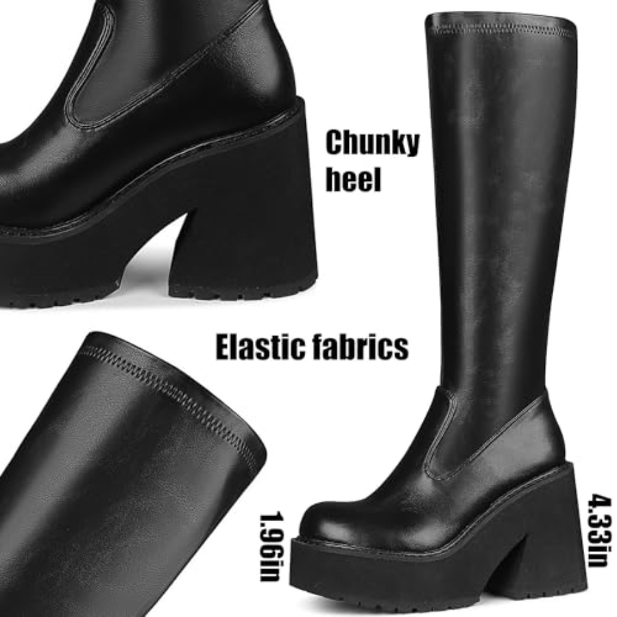 AMINUGAL Womens Elastic Knee H - Knee High Sock Women avaliação e preço