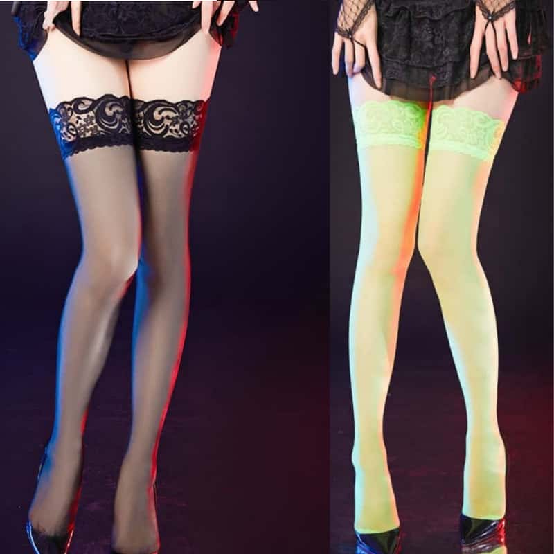 Thigh High Stripe Lace Stockin - Thigh High Sock Stay Up avaliação e preço