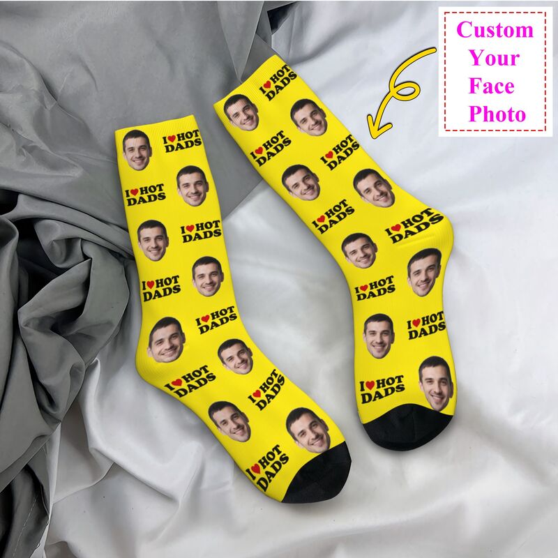 I Love Hot Dads Custom Dress S - Dress Sock Men avaliação e preço