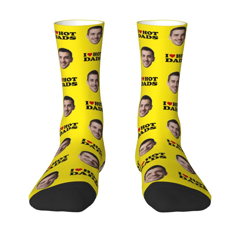 I Love Hot Dads Custom Dress S - Dress Sock Men avaliação e preço