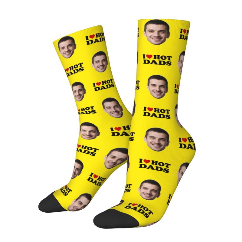 I Love Hot Dads Custom Dress S - Dress Sock Men avaliação e preço