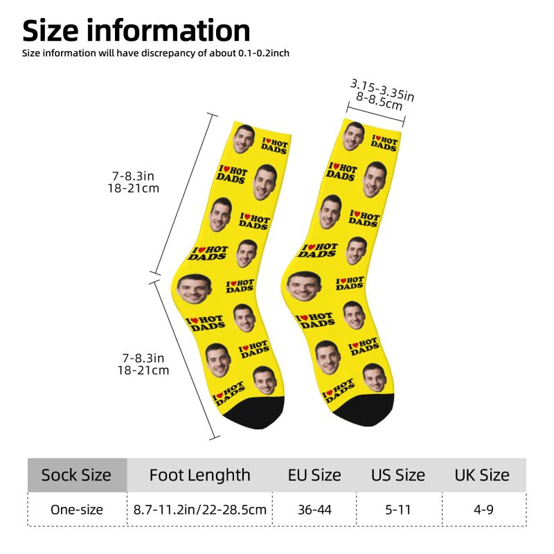 I Love Hot Dads Custom Dress S - Dress Sock Men avaliação e preço