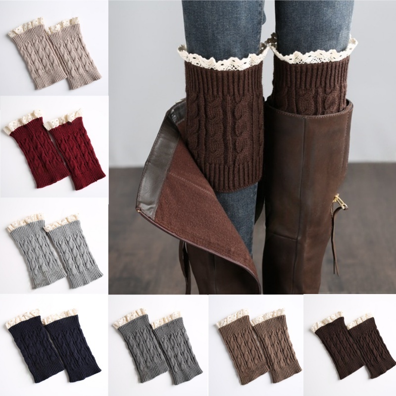Winter Knit Solid Leg Warmers  - Thermal Sock Winter avaliação e preço