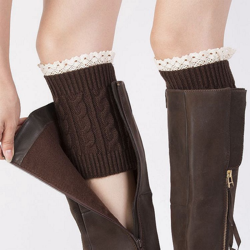 Winter Knit Solid Leg Warmers  - Thermal Sock Winter avaliação e preço