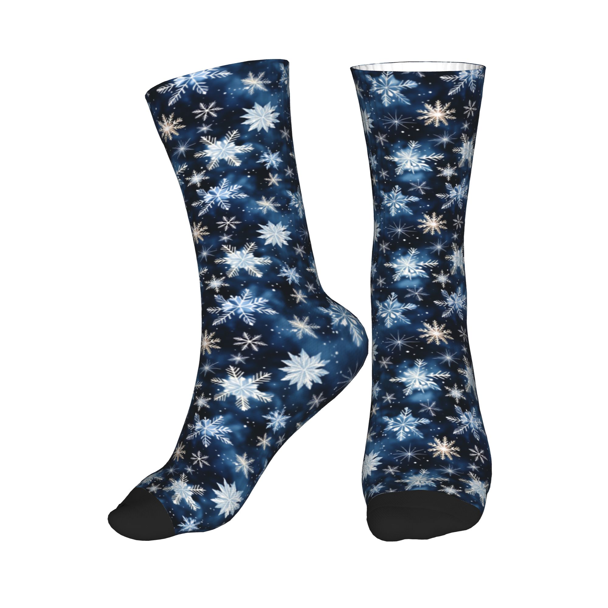 Navy Blue Snowflake Pattern Me - Dress Sock Men avaliação e preço