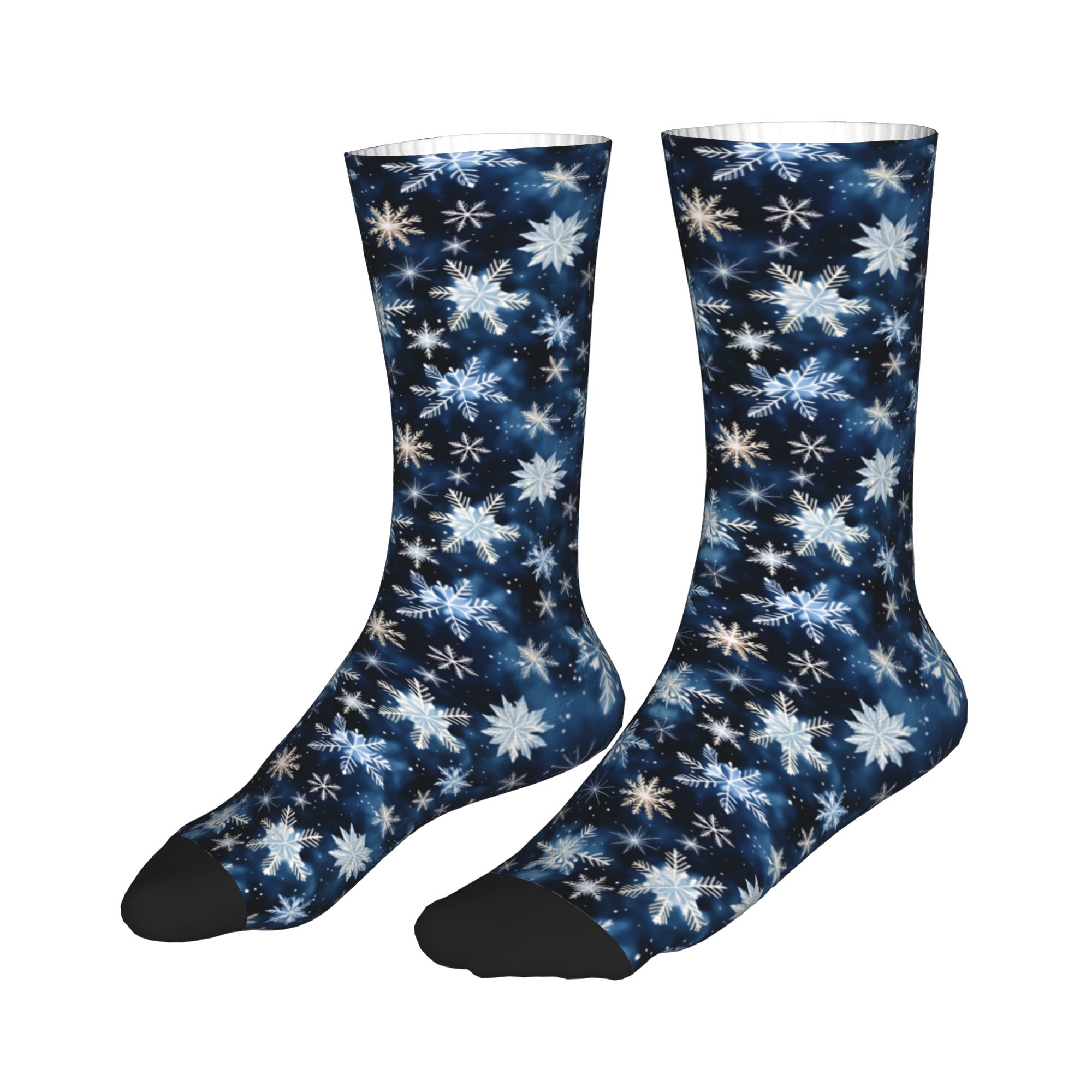 Navy Blue Snowflake Pattern Me - Dress Sock Men avaliação e preço