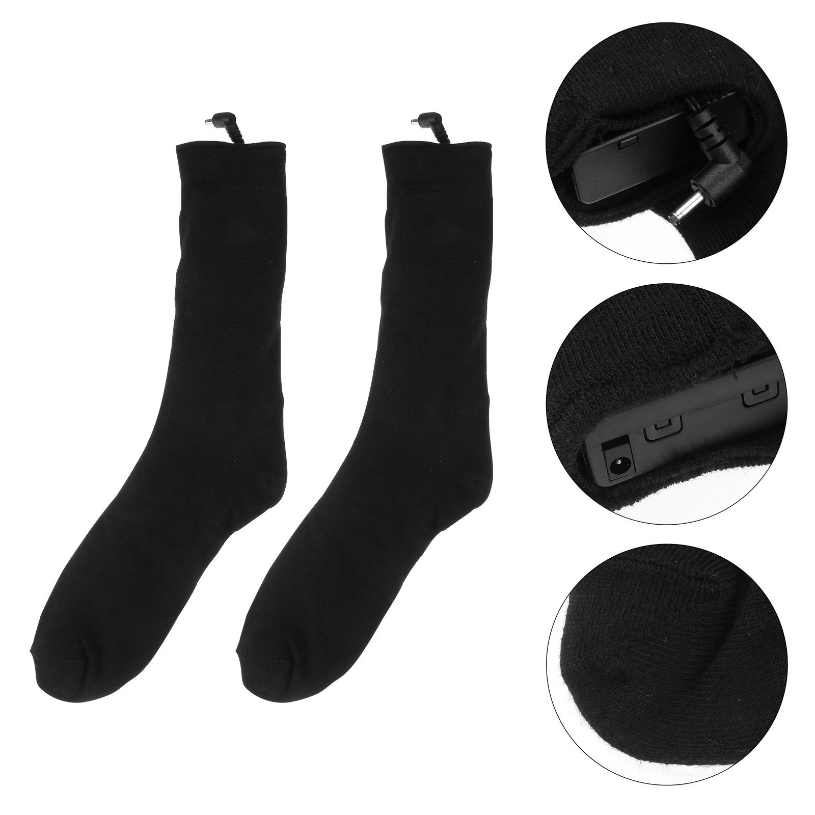 1Pair Battery Heated Socks Ele - Thermal Sock Winter avaliação e preço