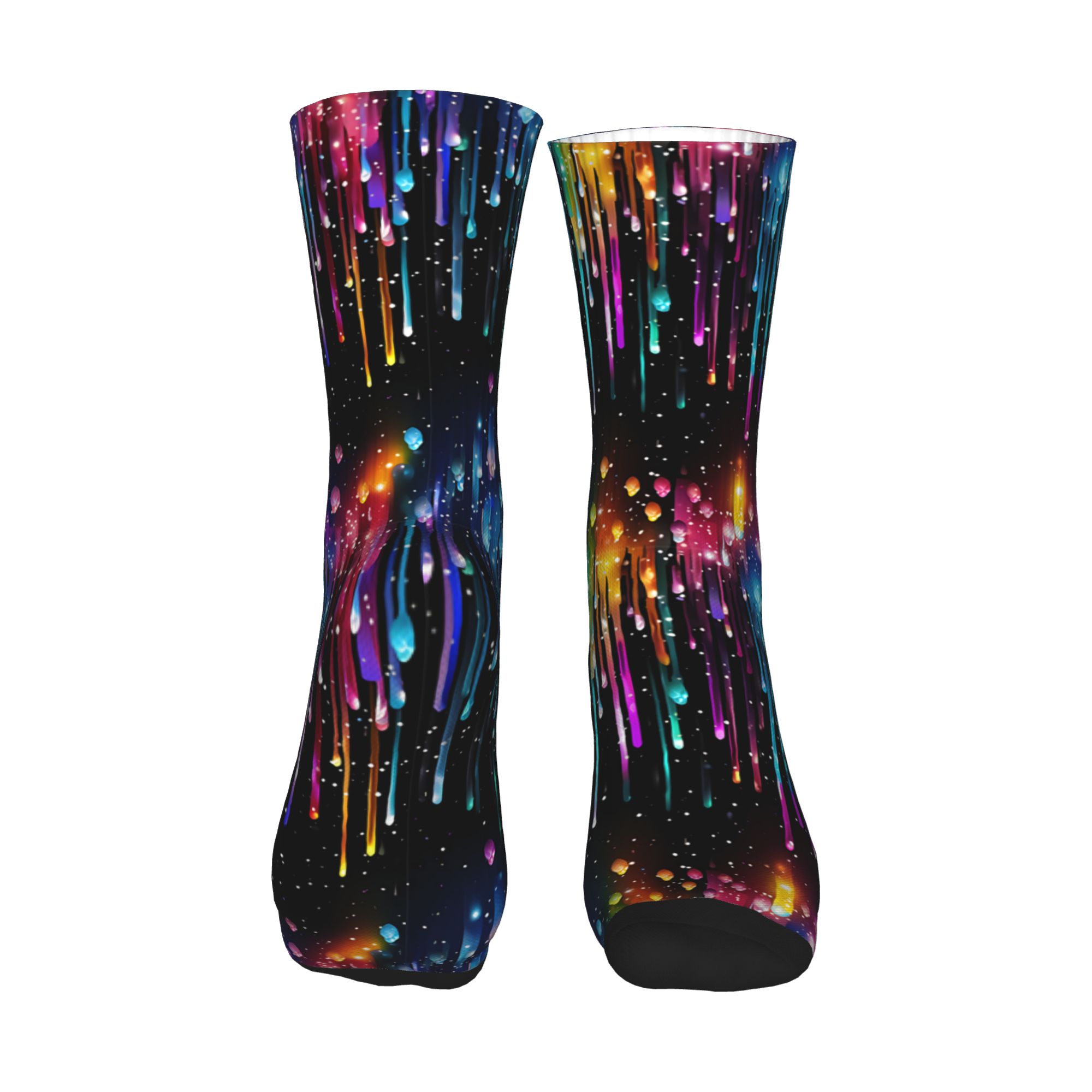 Cute Men's Dripping Rainbow Li - Dress Sock Men avaliação e preço