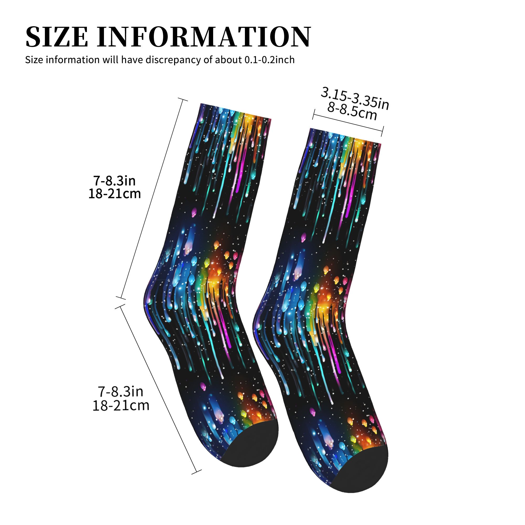 Cute Men's Dripping Rainbow Li - Dress Sock Men avaliação e preço