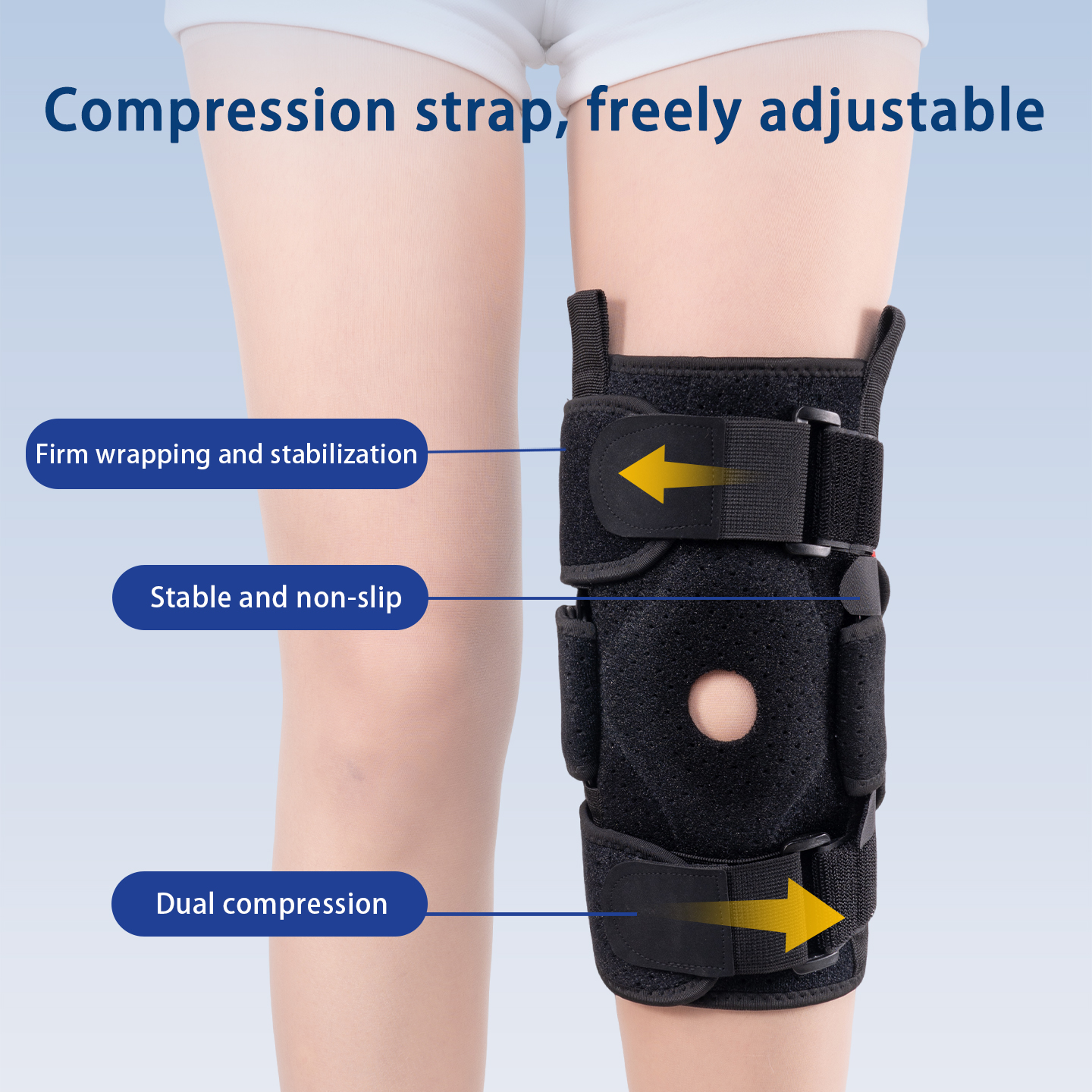 Adjustable knee sleeve with la - Compression Sleeve Calf avaliação e preço