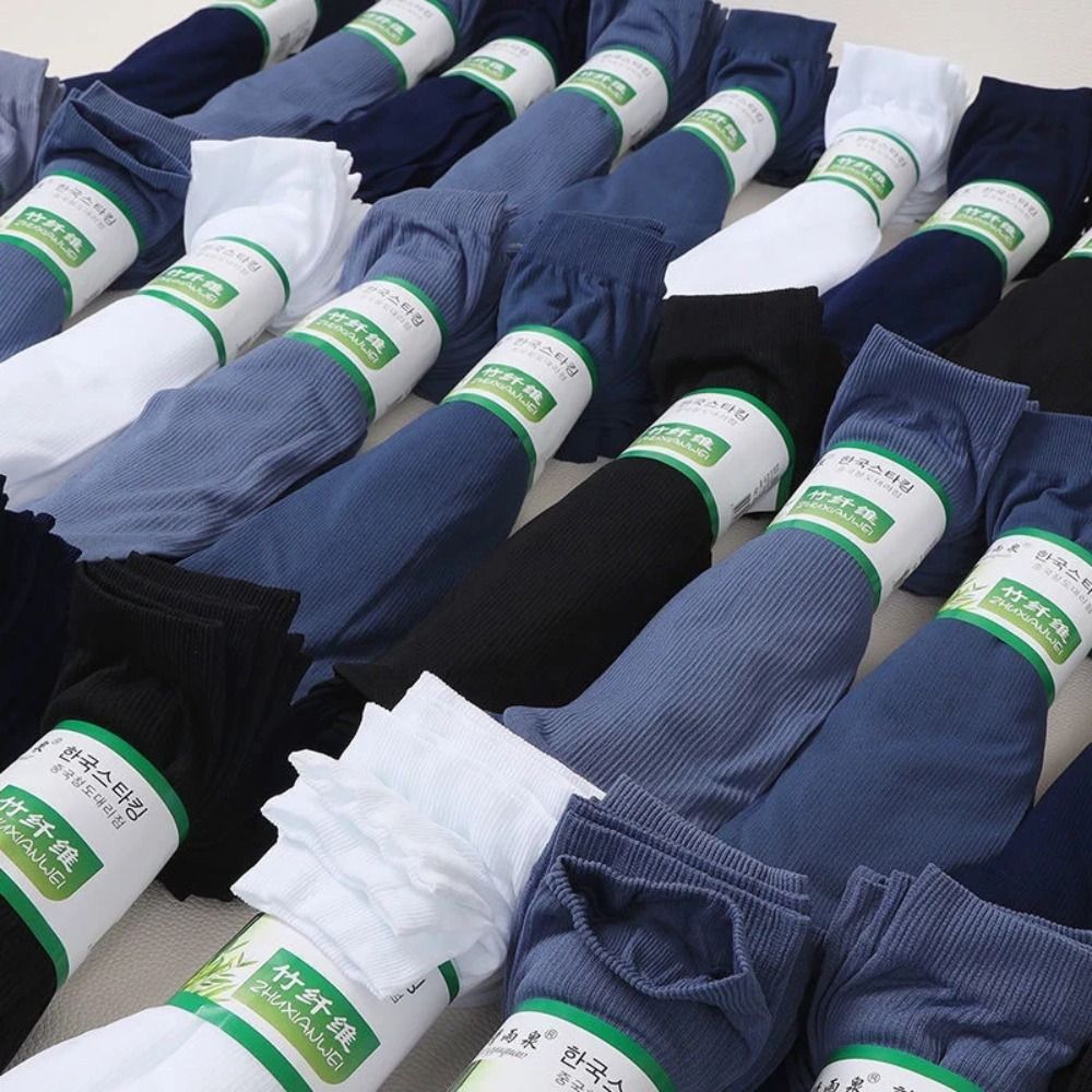 10pairs Casual Breathable Men  - Silk Sock Bamboo avaliação e preço