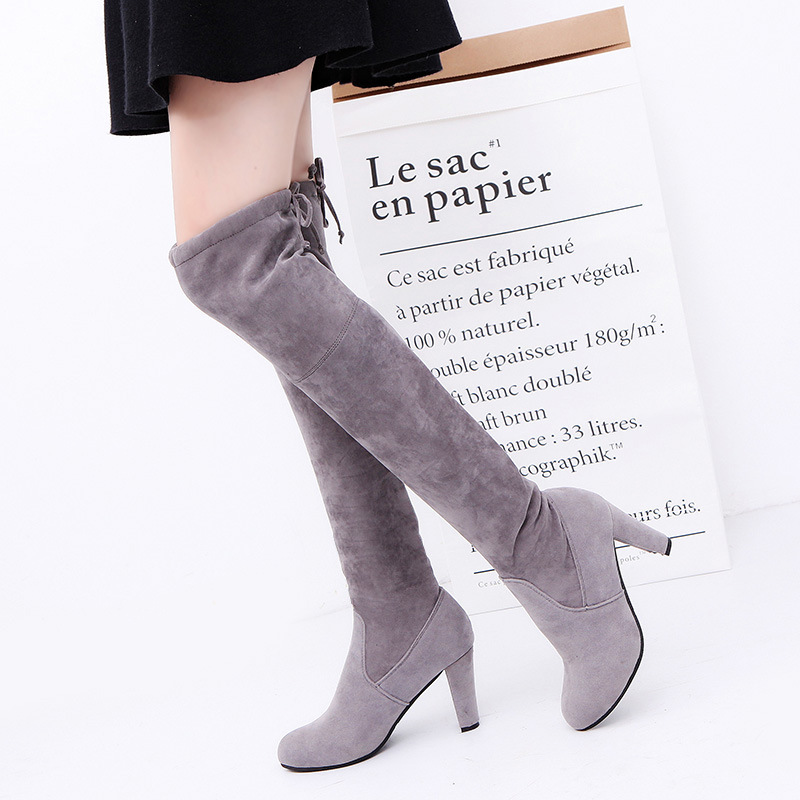 Women's Boots Stretch Fabric O - Knee High Sock Women avaliação e preço