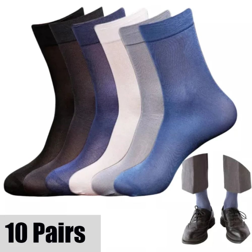 10pairs New Breathable Men Ice - Silk Sock Bamboo avaliação e preço