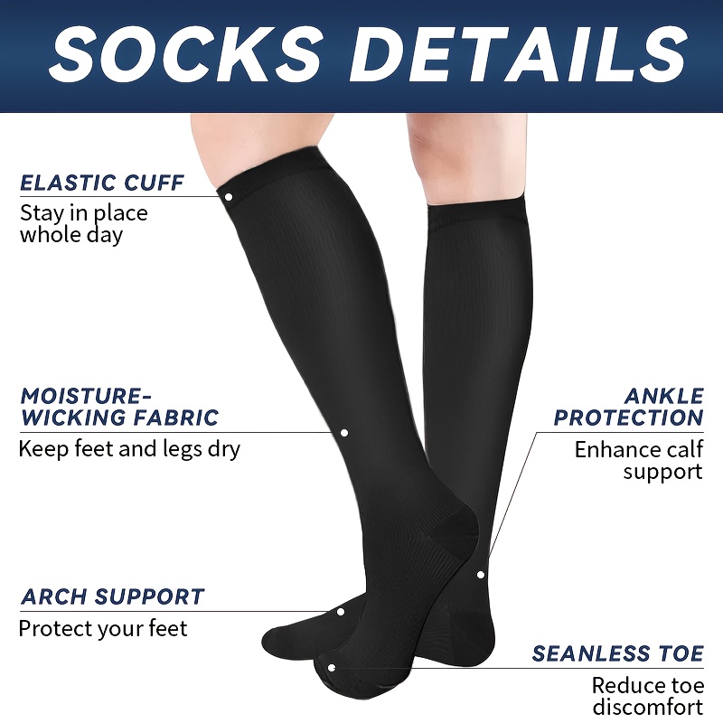 6 Pairs Mid-Calf Compression S - Wool Hiking Sock avaliação e preço