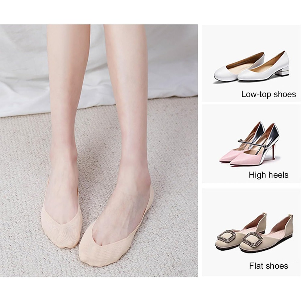 6 Pairs No Show Socks Women An - Invisibility Sock Loafer avaliação e preço