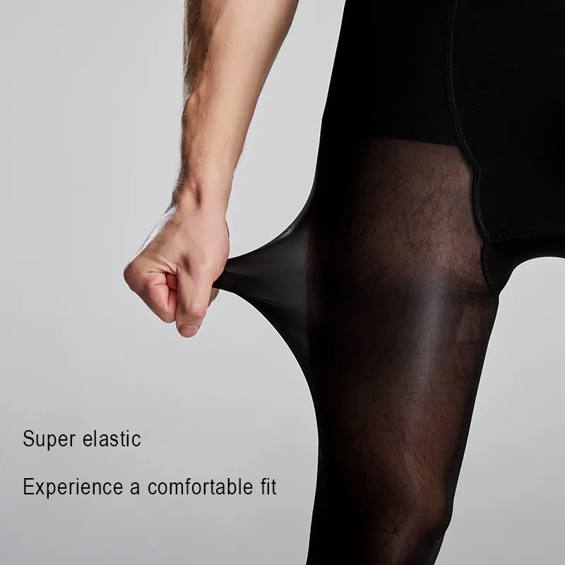 Plus Size Men Sexy Sheer Black - Tights Pantyhose Sheer avaliação e preço