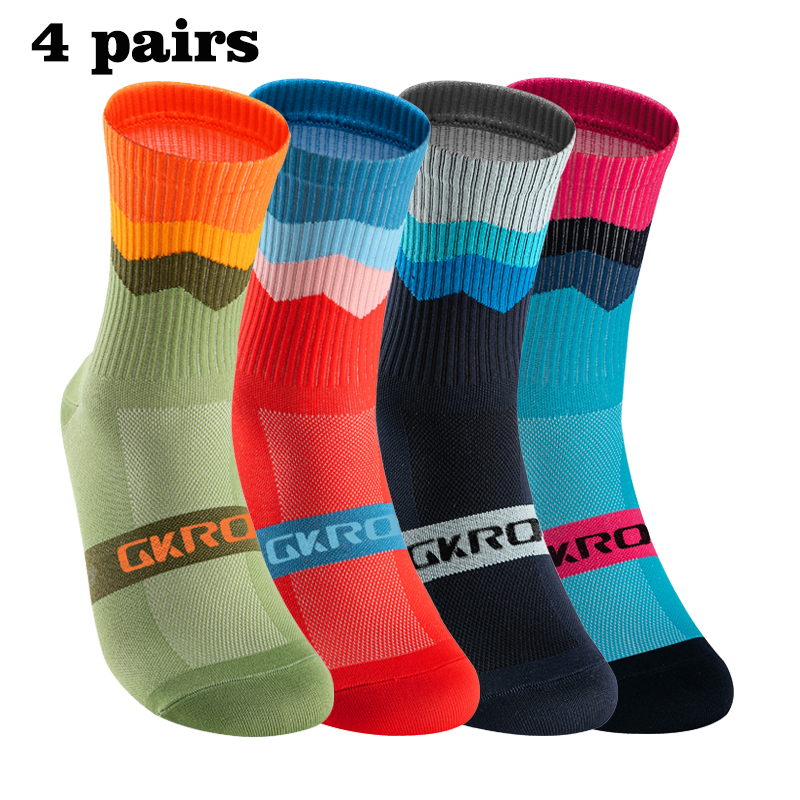 GKRQ 4 Pairs Bike Socks Men Nu - Compression Sock Medical avaliação e preço