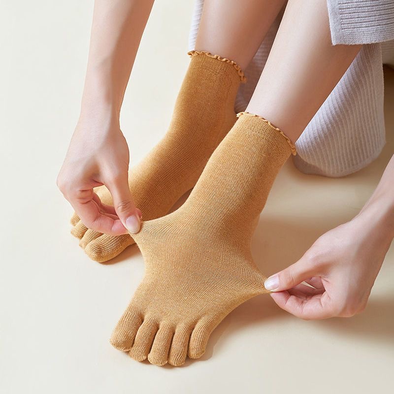 1/5 Pairs Cotton Women Five Fi - Toe Sock Split avaliação e preço