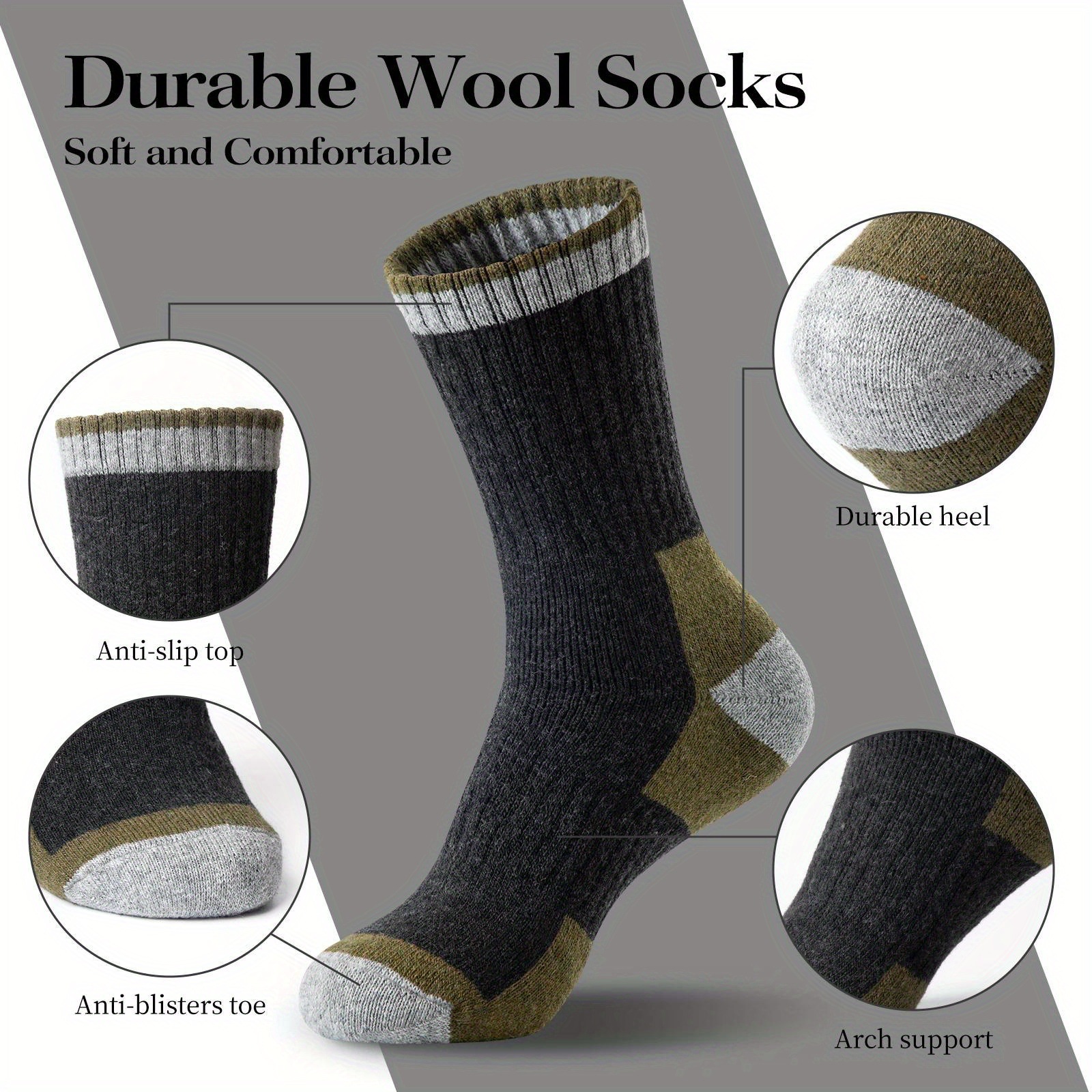 Winter Merino Wool Socks Thick - Wool Hiking Sock avaliação e preço