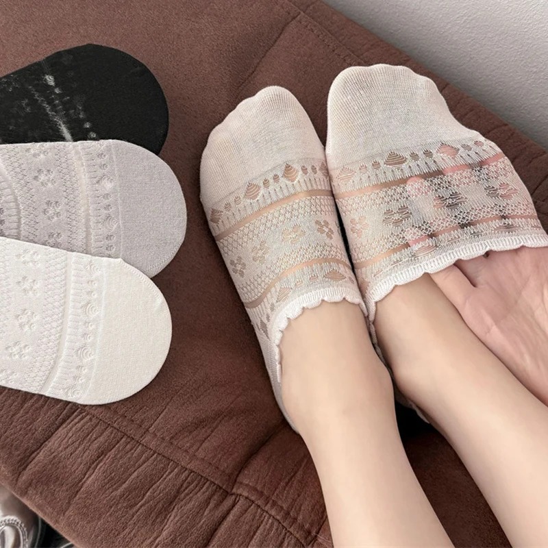 Lace Openwork Ballet Socks for - Invisibility Sock Loafer avaliação e preço