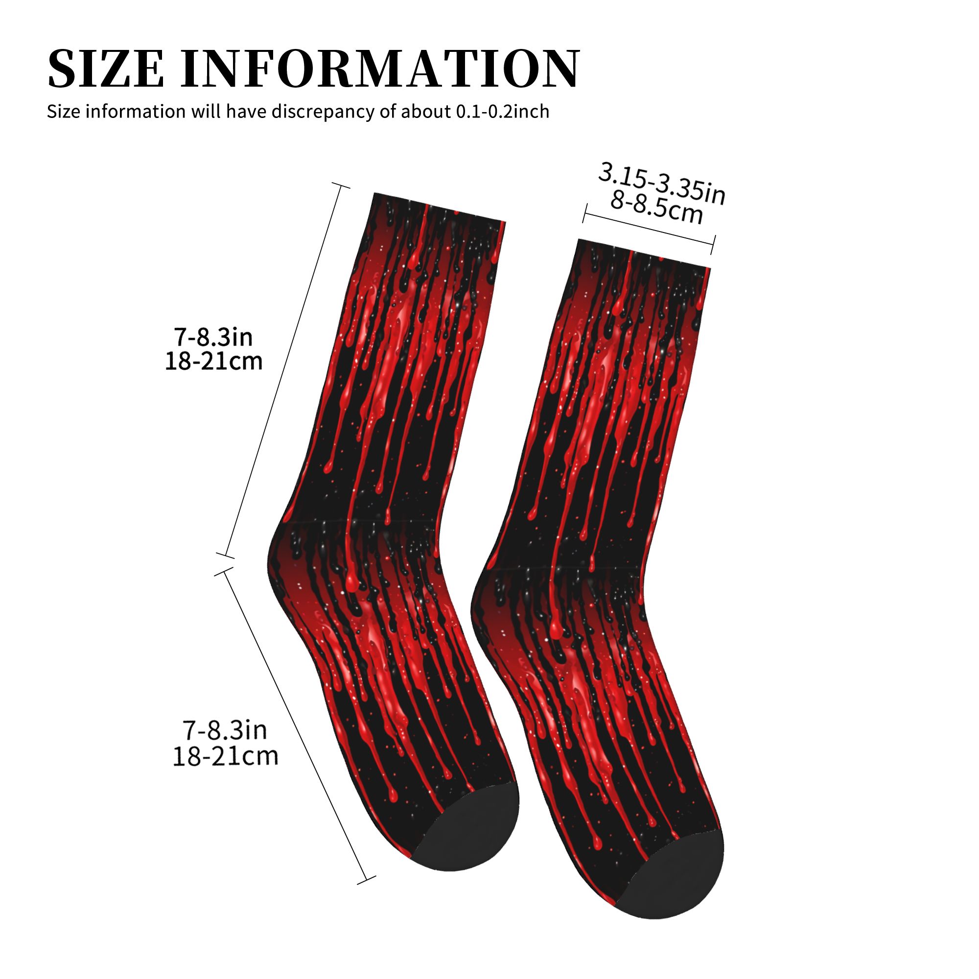 Dripping Red Liquid Pattern  M - Dress Sock Men avaliação e preço