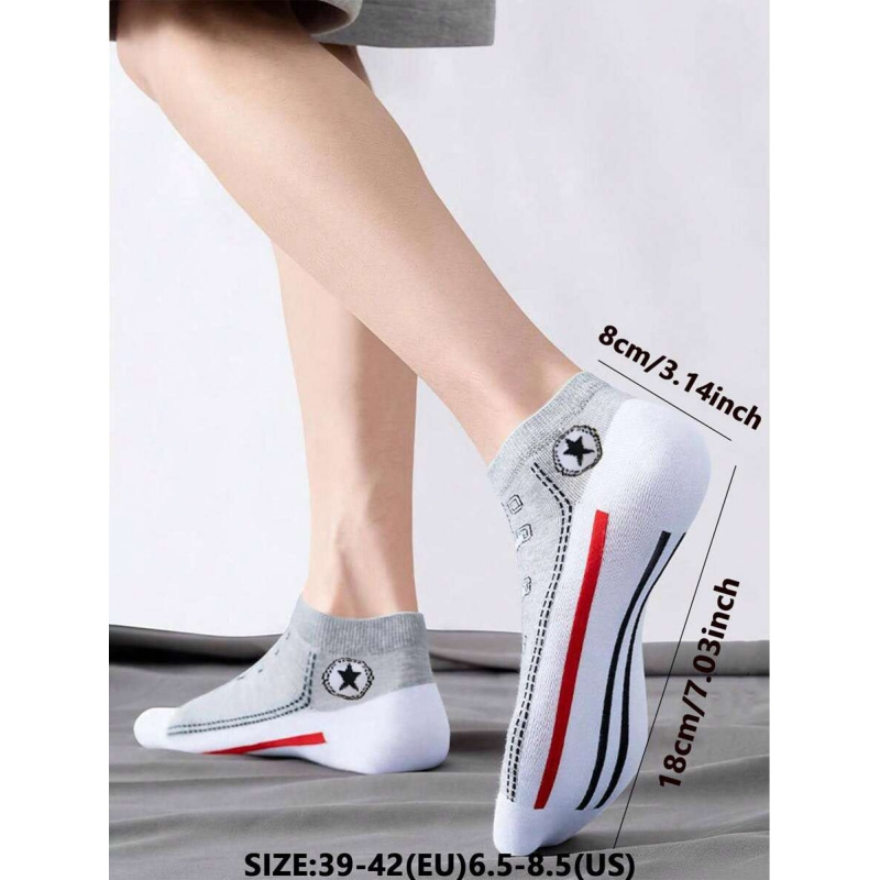 5/10 Pairs Multi-Color Breatha - Ankle Sock Low Cut avaliação e preço