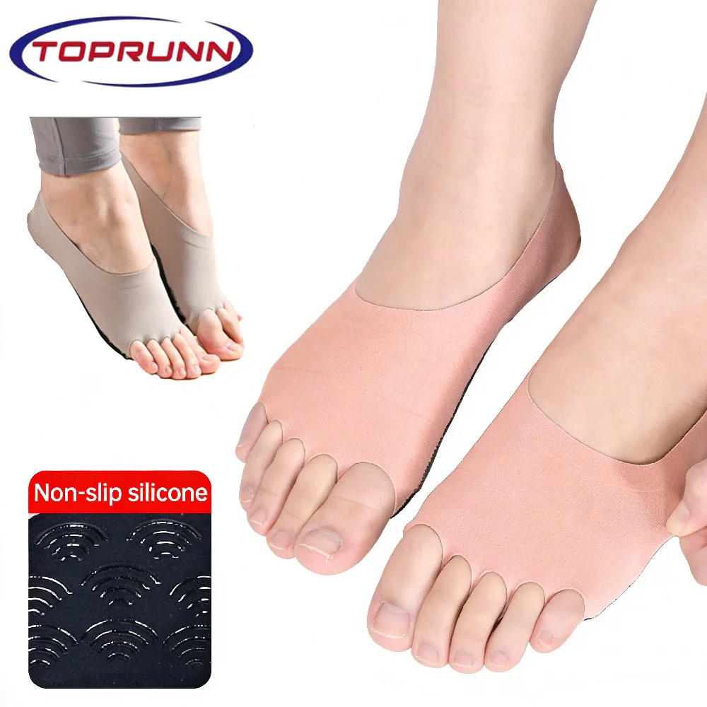 1Pair Toeless Yoga Socks for W - Grip Sock Yoga avaliação e preço