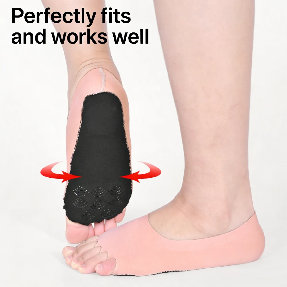 1Pair Toeless Yoga Socks for W - Grip Sock Yoga avaliação e preço