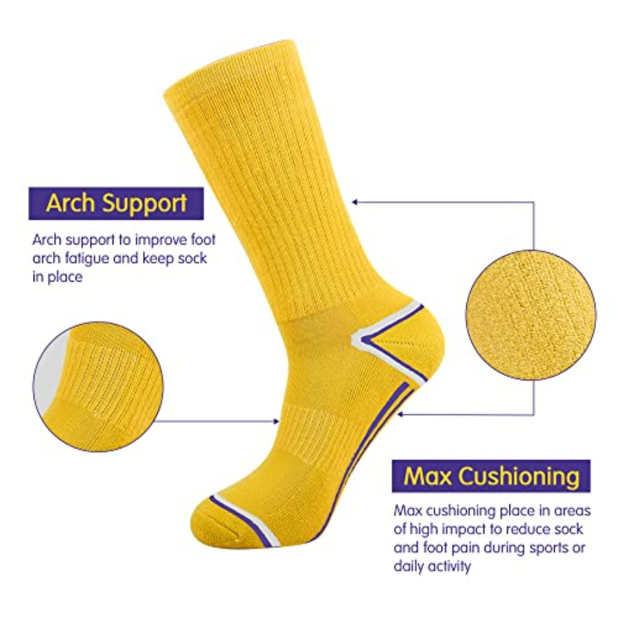 Mens 6 Pack Athletic Performan - Athletic Sock Cushion avaliação e preço